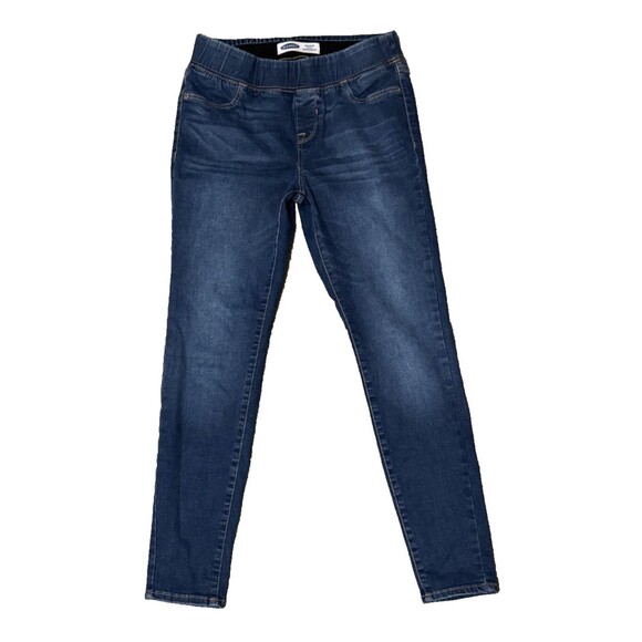 Old Navy Jeans Rockstar Built-In Sculpt Blue Denim Pull-On‎ Jegging Size 8 29x27 - Picture 1 of 13